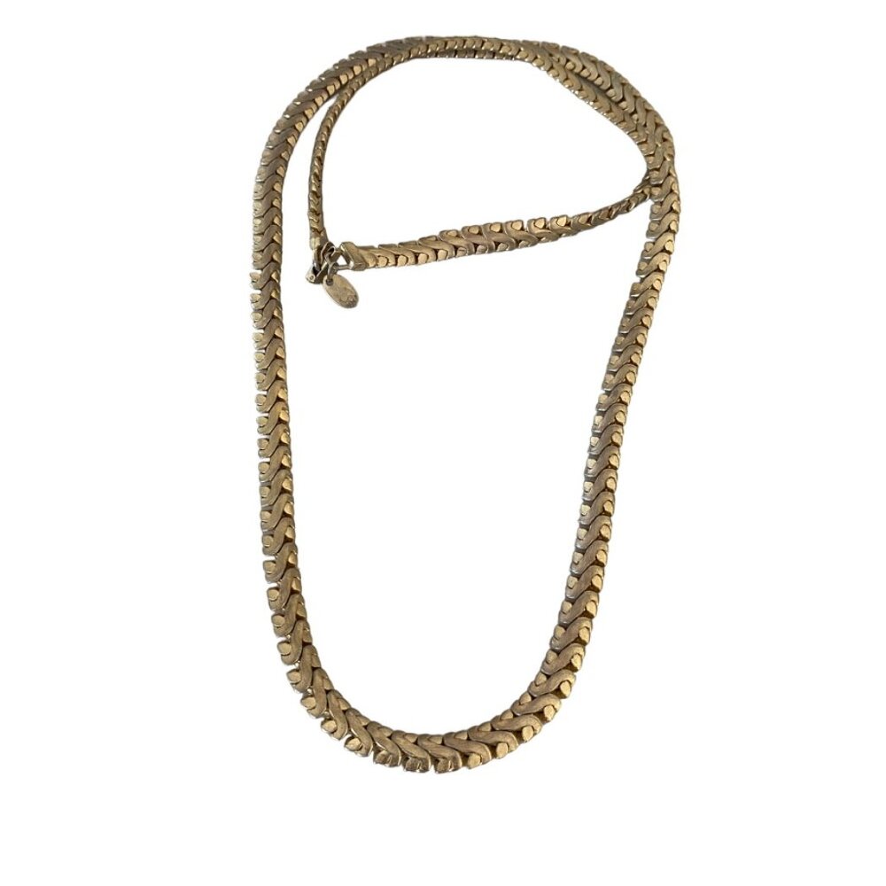 LES BERNARD GOLD TONE VINTAGE NECKLACE